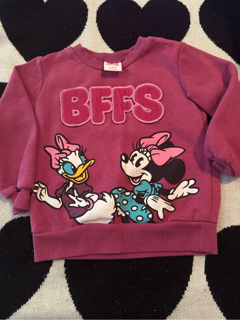 Disney Kids Mauve Pink BFFS Minnie & Daisy Sweatshirt